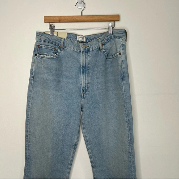 NWT AGOLDE High-Rise Stovepipe Jean Women’s 33 Classic Straight Leg Light Wash‎ - Picture 6 of 11